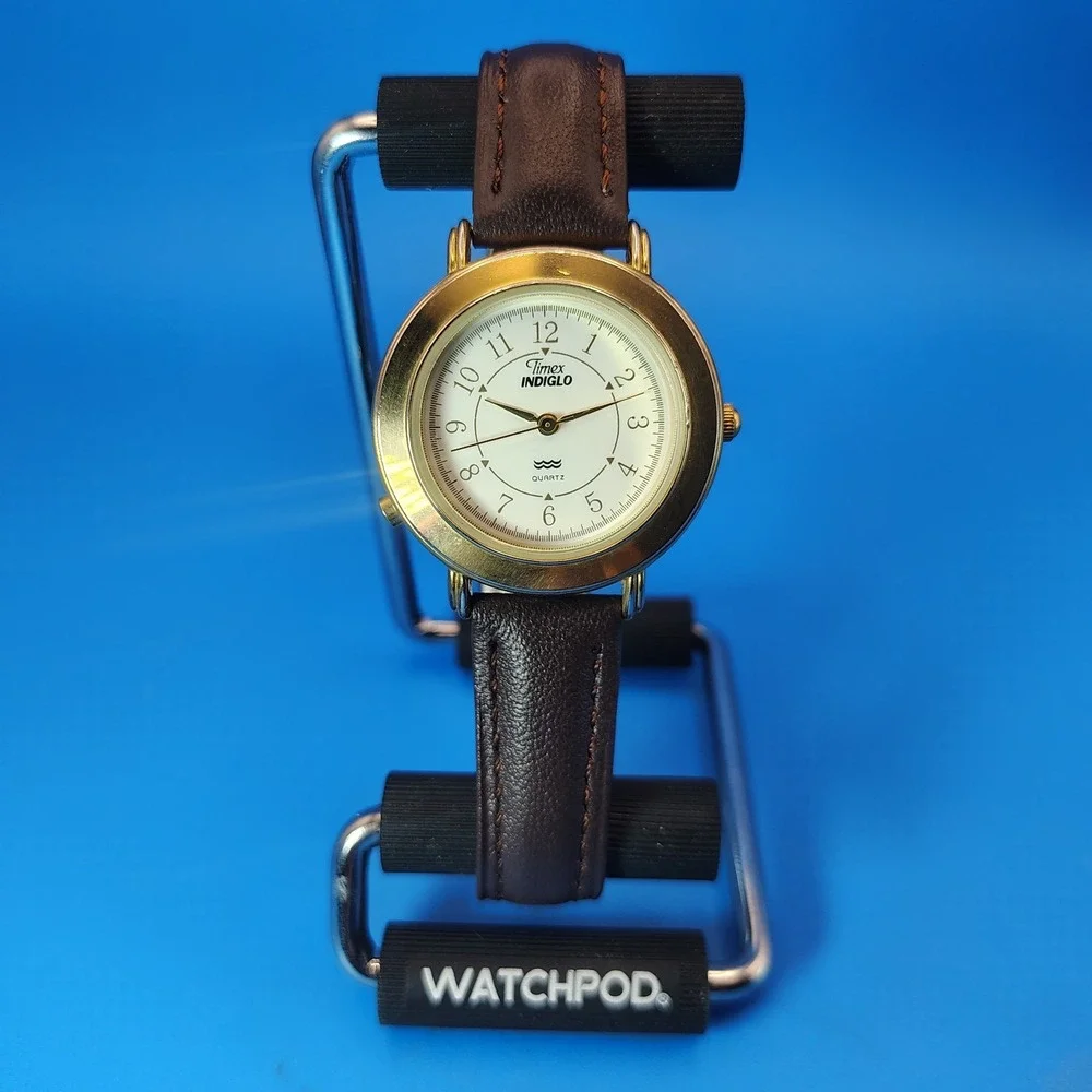 Vintage 1994 Timex 36mm Gold Tone Mens Quartz Dress Watch Restored (No Indiglo)